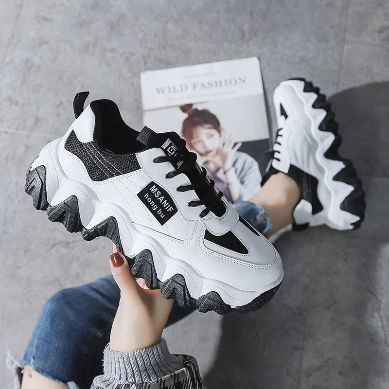 Кроссовки женские сетчатые легкие Вулканизированная подошва плоская модная