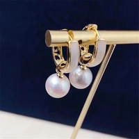 pearl earring settings charm jewelry findings s925 sterling silver component diy women gift handmade making accessories 2021 new