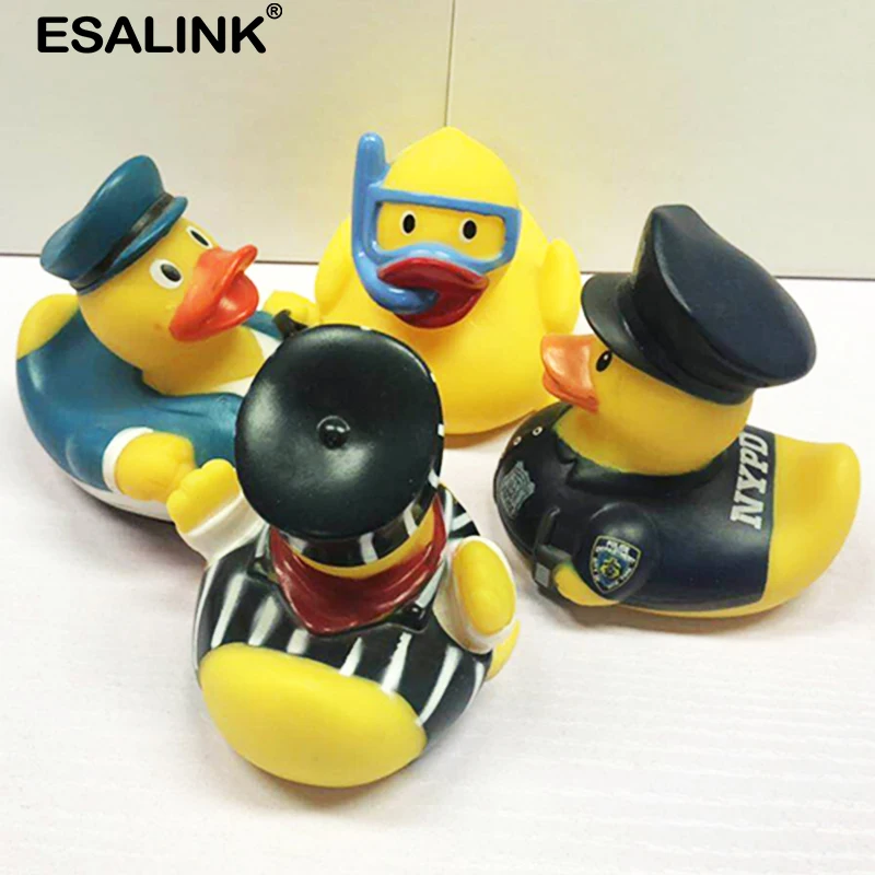 ESALINK 4 шт. 8 10 см игрушки для ванной Когнитивная плавающая игрушка резиновая утка