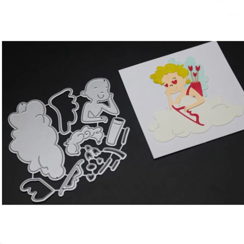 YINISE металлические режущие штампы для трафареты скрапбукинга Love Angel Boy DIY бумажные