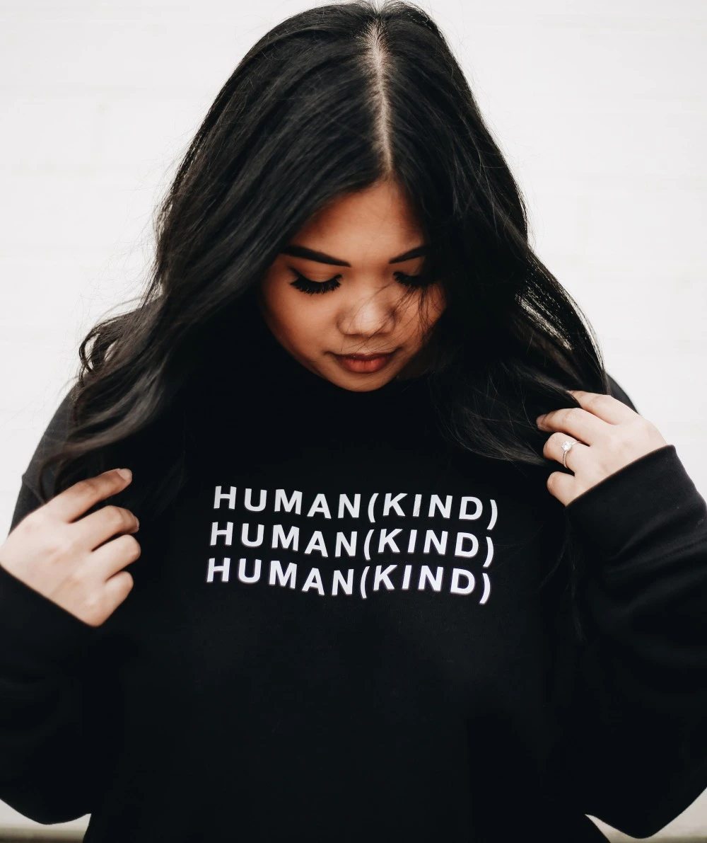 

Human kind women fashion unisex funny slogan young hipster pure sweatshirt grunge tumblr pullovers quote vintage art tops - L262