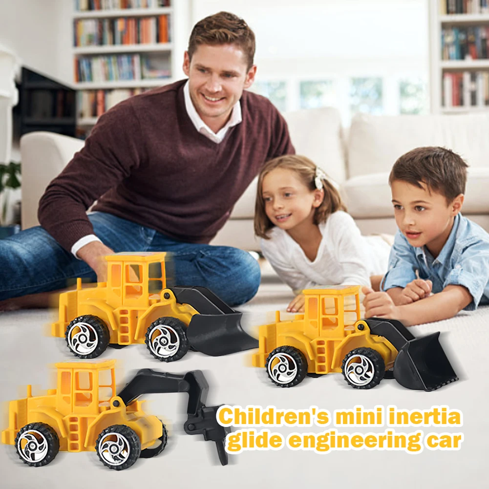 6pcs Inertia Glide Engineering Dump Truck Model Classic Toy Cars Children Boy Kids Gift Tractor Play | Игрушки и хобби