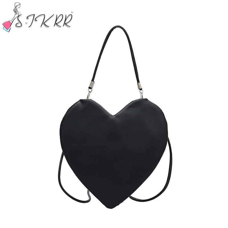 

Женская сумка через плечо S.IKRR, Корейская сумка из искусственной кожи, с сердечками, 2021