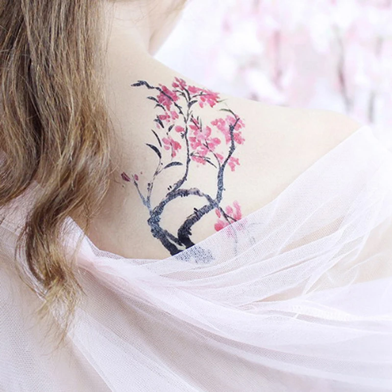 Цветная Модная водостойкая Временная тату-наклейка женская секс-вспышка