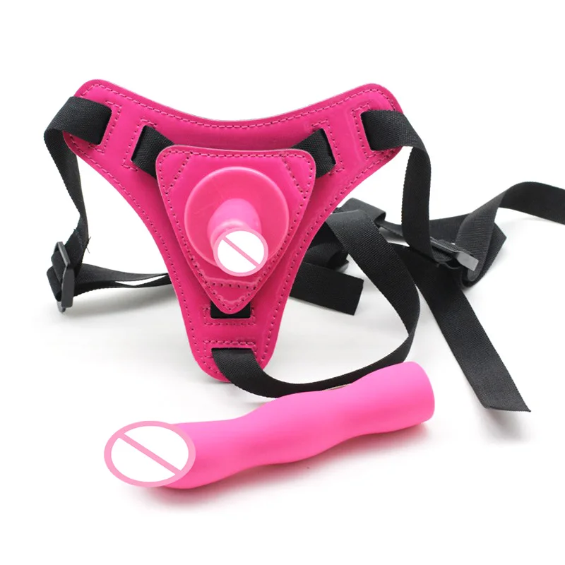 Розовый Силиконовый дилдо для взрослых игр ремень на фаллоимитатор безвредный