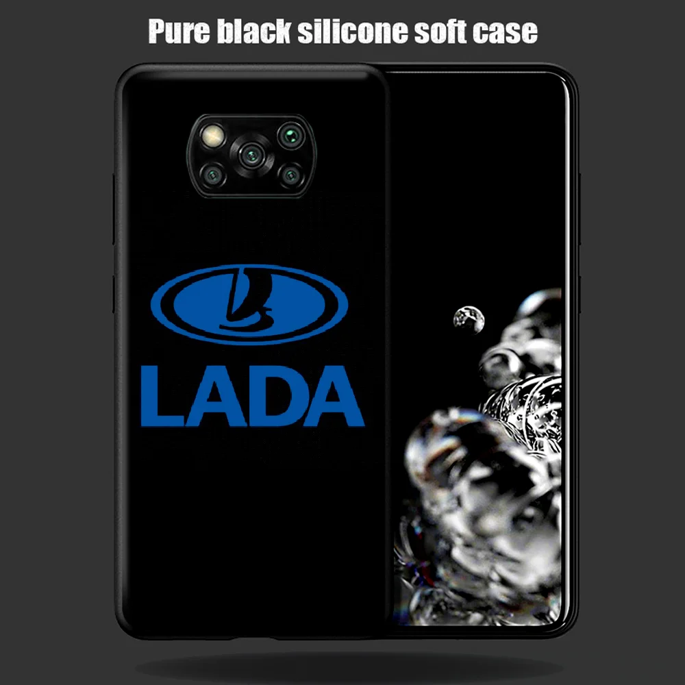 

Automobile LADA Car Logo Phone Case Cover Hull For Xiaomi Mi A2 A3 8 9 SE 9T 10 10T Lite Pro Ultra Poco X3 black Bumper Luxury