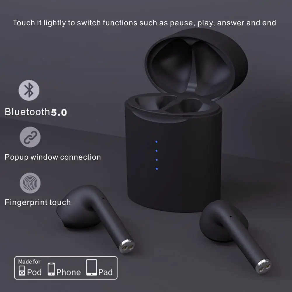 HXB Bluetooth наушники беспроводные TWS стерео HiFi водонепроницаемые Pod Mic Гарнитуры для