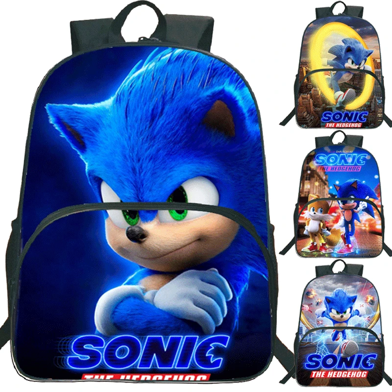 Большой рюкзак для студентов Sonic школьные ранцы новый мальчиков и девочек сумки
