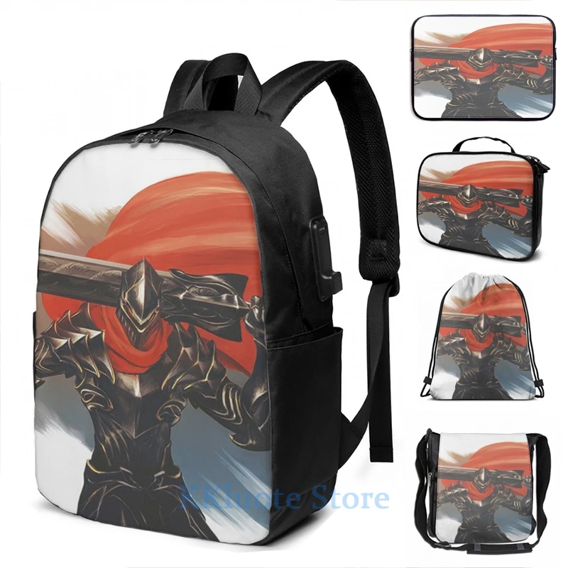 Наряд Ainz ooal с забавным графическим принтом рюкзак OVERLORD BERSERKer USB зарядкой мужские