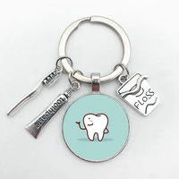 2020 new dentist dental keychain dental care keychain dentist fashion memorial gift