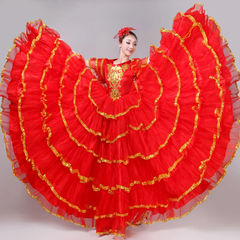 Юбки танцевальные для фламенко испанская Карнавальная одежда выступлений