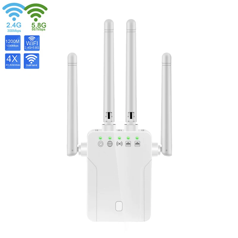 

Беспроводной расширитель Wi-Fi 1200 Мбит/с) Wi-Fi 5 ГГц Wi-Fi ретранслятор усилитель Wifi 802.11N длинный Диапазон Wi-Fi усилитель сигнала 2,4G, Wi-Fi, повторитель