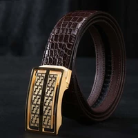 yinshang new arrival crocodile leather men belt male Youth belt male Automatic buckle men belt male business men belt