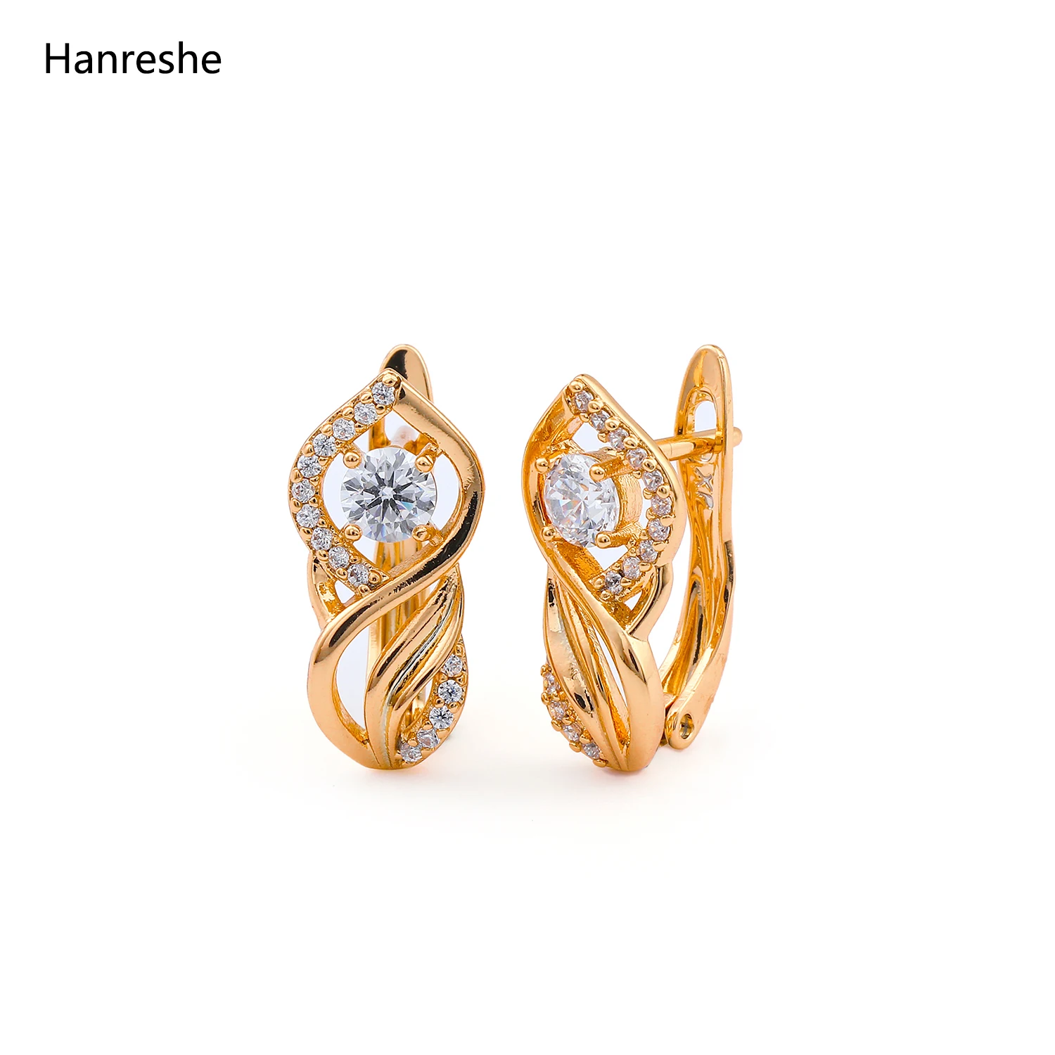 

Harong Rose Gold Stud Earring Mini Zirconia Luxury Party Fashion Punk Jewelry Elegant Exquisite Womens Pretty Copper Earrings