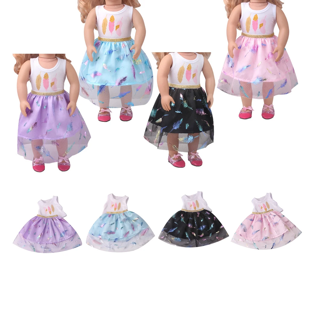 

1 Set Doll Clothes Outfits T-shirt And Skirt for 18 Inch American Doll Girls