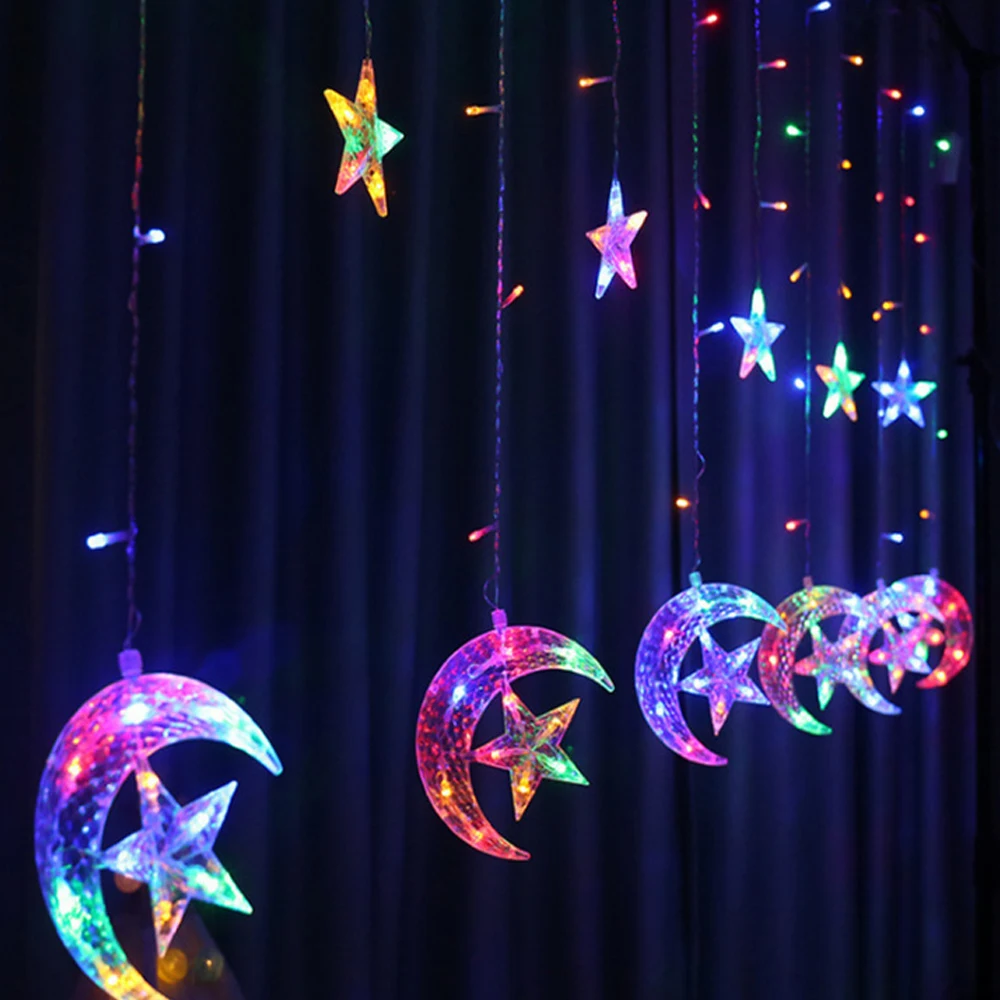 USB лампа луна звезды провода Шторы светильник светодиодный строка Фея s неоновый