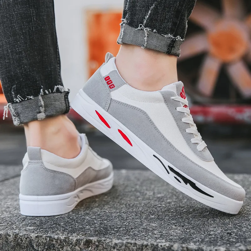 Кроссовки мужские из ПУ кожи легсветильник дышащие Повседневная теннисная обувь