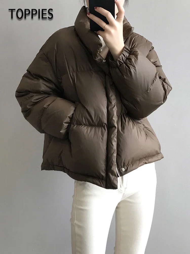 

Toppies Jacket Women's 2021 Winter Korean Loose Thicker Bread Coat Leisure Warm Parkas Fashion Outwear