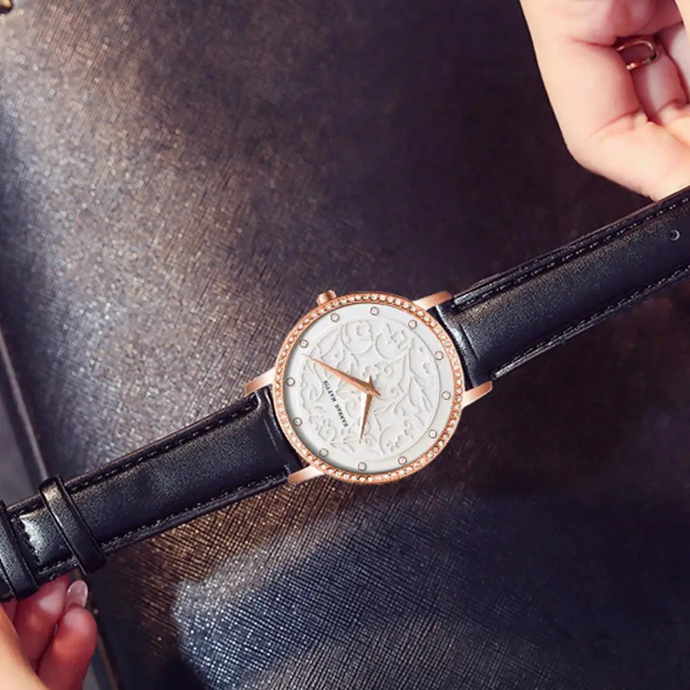 

TOP Brand Hannah Martin Hot Sale Elegant Women Watch with Czech Diamond 30m Waterproof Bling Bling Watch Wife Gift