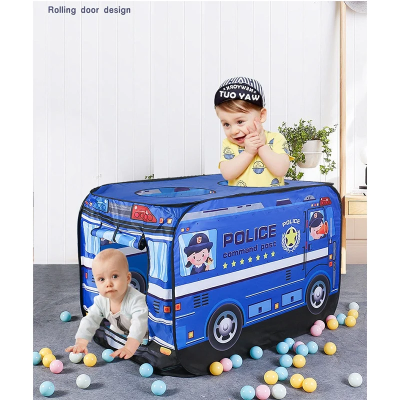 

Children Tent Kids Play Tent Toy Foldable Playhouse Cloth Fire Truck Car Game House Bus