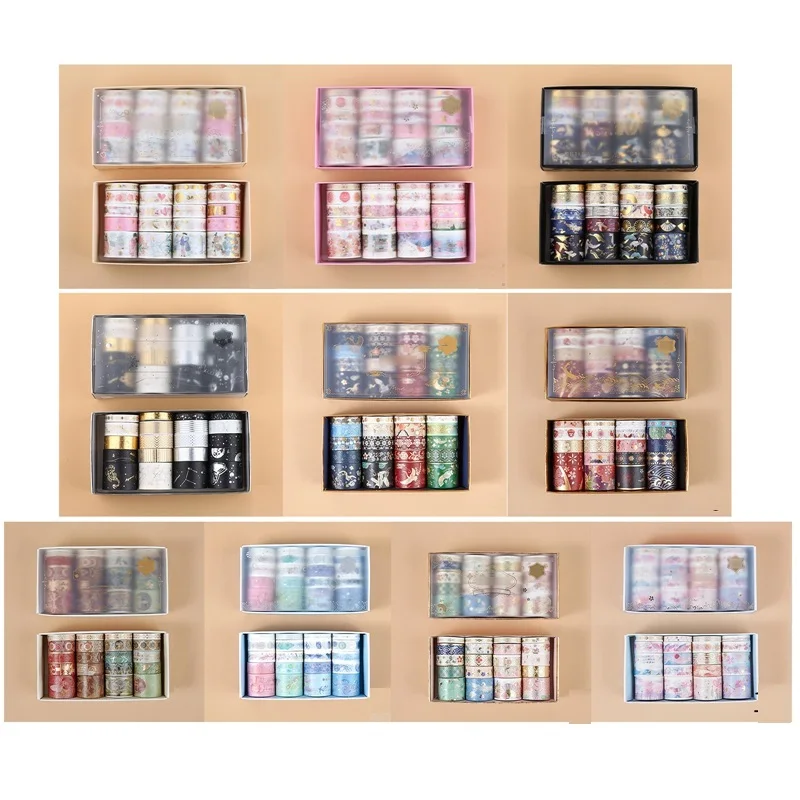 

20 rolls of bronzing brocade hand account Washi tape set masking decoration DIY materials