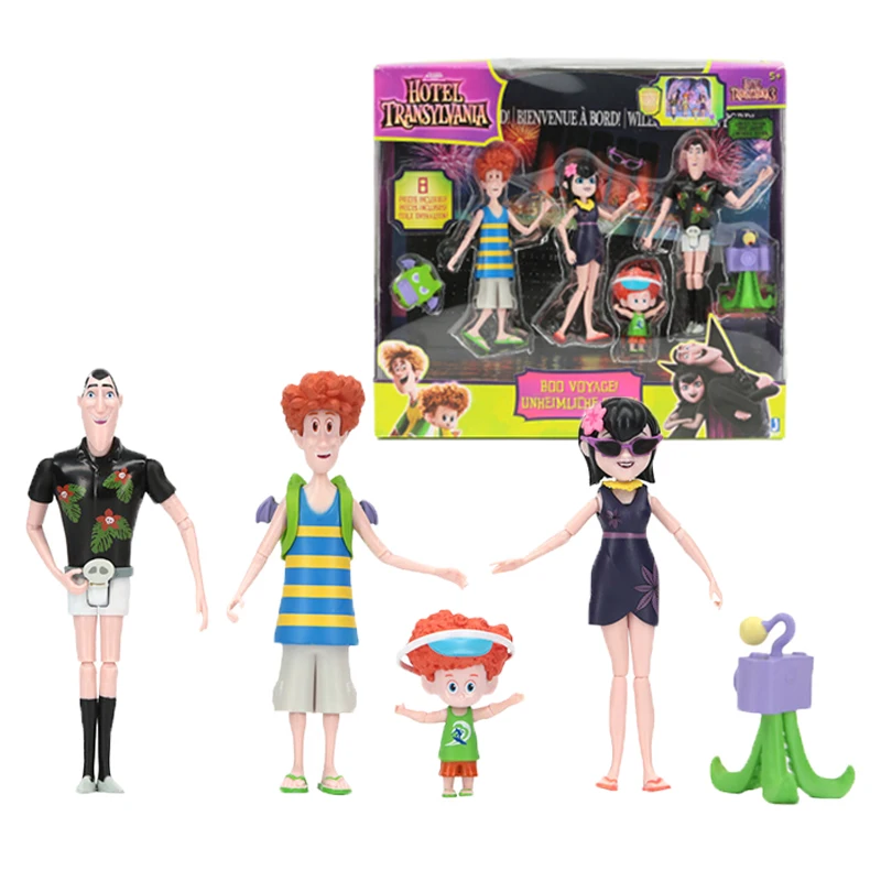 

Hotel Transylvania 3 Family Vacation Bat Anime Action Figure Dracula Mavis Dennis Johnny Movable Dolls Toys For Children Gifts