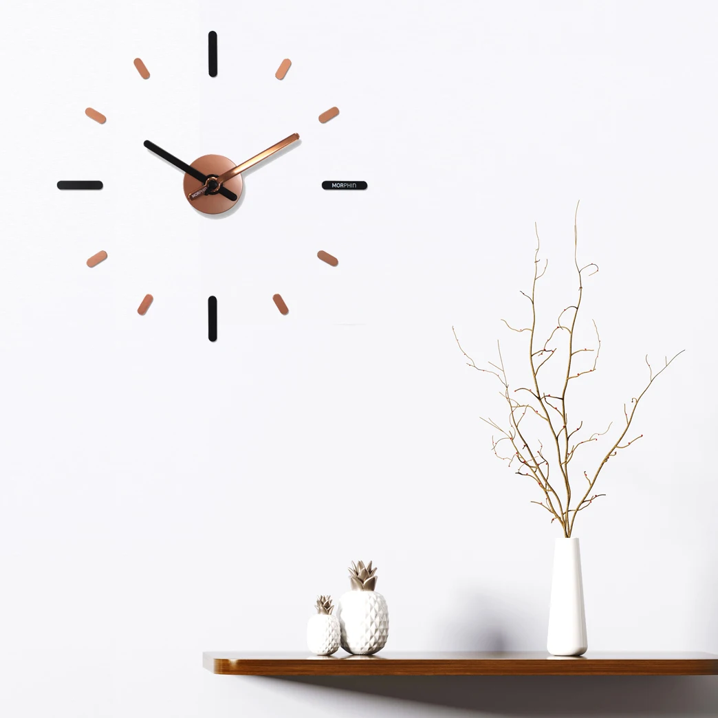 

Creative White Wall Clock Simple Living Room Wall Clock Sticker Modern Design Reloj Pared Madera Gift Idea Home Decor GG50gz