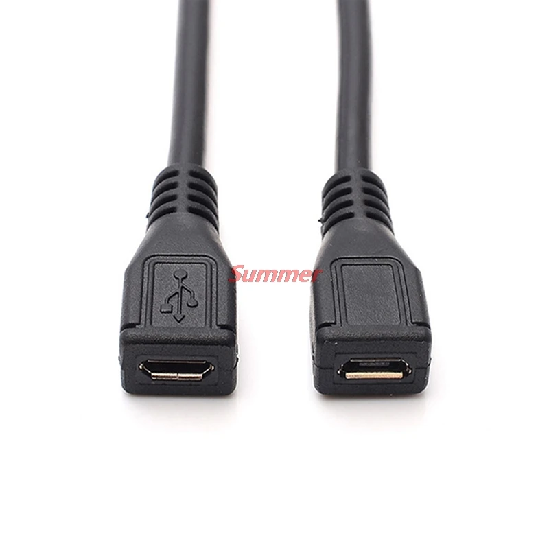 

30cm USB 2.0 Micro-B Female/Female Extension Cable Wire Extender Charging Cable Cord Popular
