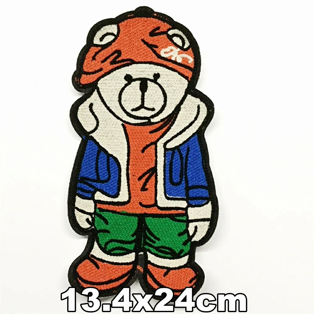

large embroidery big bear animal cartoon patches for clothing DE-3353