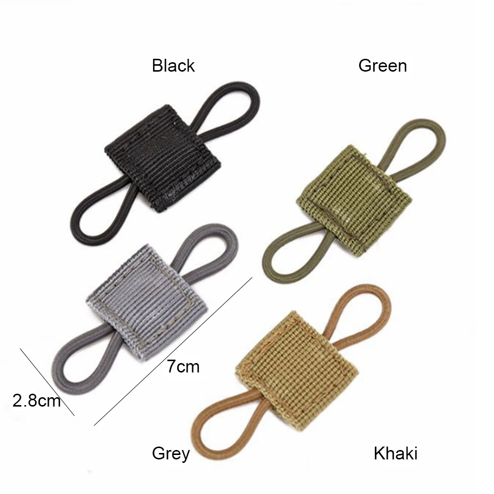

4pcs Tactical MOLLE Elastic Molle Ribbon Buckle Tactical Binding Retainer for Antenna Stick Pipe Elastic Rope Webbing Buckle