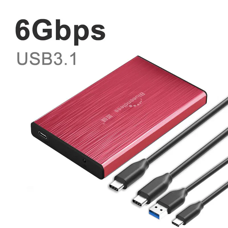 USB 3,1 3,0 для sata 2," чехол для жесткого диска корпус для жесткого диска коробка для жесткого диска Высокая скорость 6 Гбит/с SSD чехол для внешнего диска для планшета/ноутбука - Цвет: Aluminum-C-C  C-A