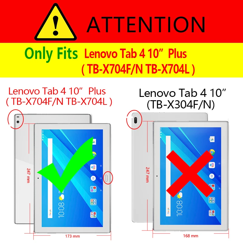 Чехол-книжка кожаный чехол для lenovo TAB 4 10 Plus TB-X704N TB-X704F TB-X704L планшет защитная оболочка чехол+ подарок