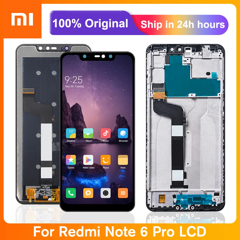 

Original LCD For Xiaomi Redmi Note 6 Pro LCD Display Touch Screen Replacement With Frame For Redmi Note6 Pro Note6Pro LCD