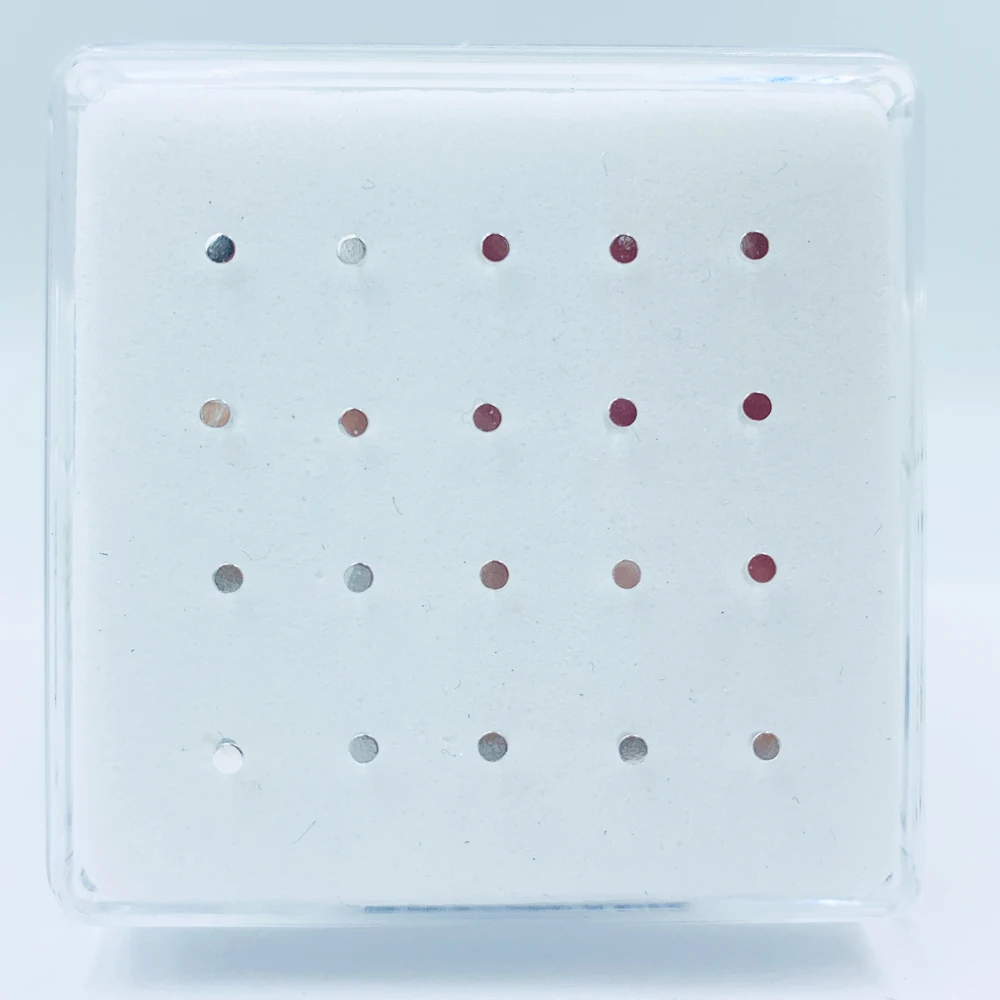 

20 шт., серебряные тонкие серьги-гвоздики для носа, 1,8 мм