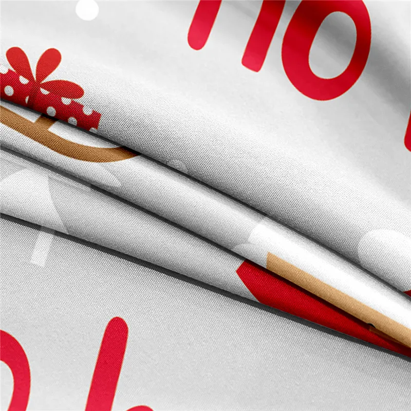 

Santa Claus Digital Printed 3pc Polyester Fitted Sheet Mattress Cover Four Corners with Elastic Band Bed Sheet Pillowcases