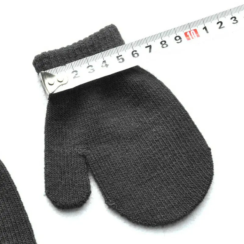 2-6T Winter Warm Baby Gloves Children Knitted Stretch Mittens Kids Solid Girls Full Finger Glove Boys | Детская одежда и обувь