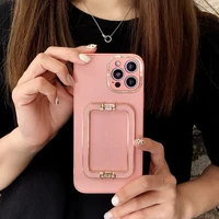 luxury wrist strap kickstand phone cases with fashion embossing vertical lines for iphone 13 12 11 pro xs max xr x wristband
