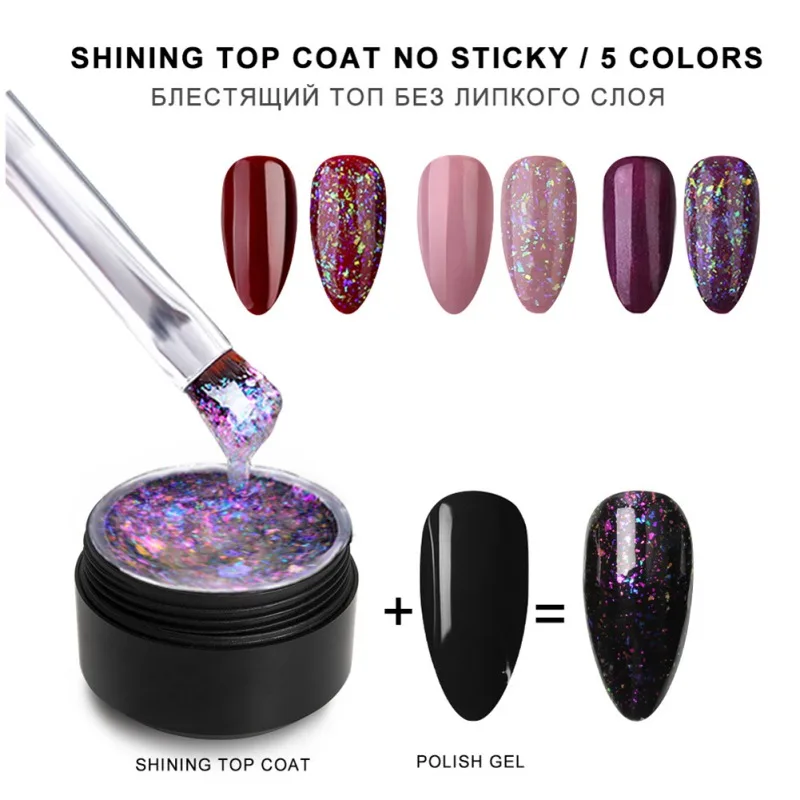 Быстросохнущий долговечный Блестящий Гель-лак для ногтей Q1 без карандашей |