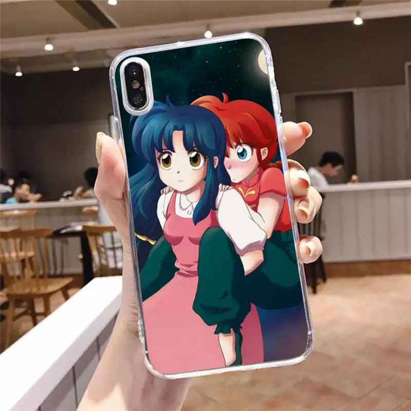 

Ranma Maima Anime Painting Phone Case Transparent soft For iphone 5 5s 5c se 6 6s 7 8 11 12 plus mini x xs xr pro max