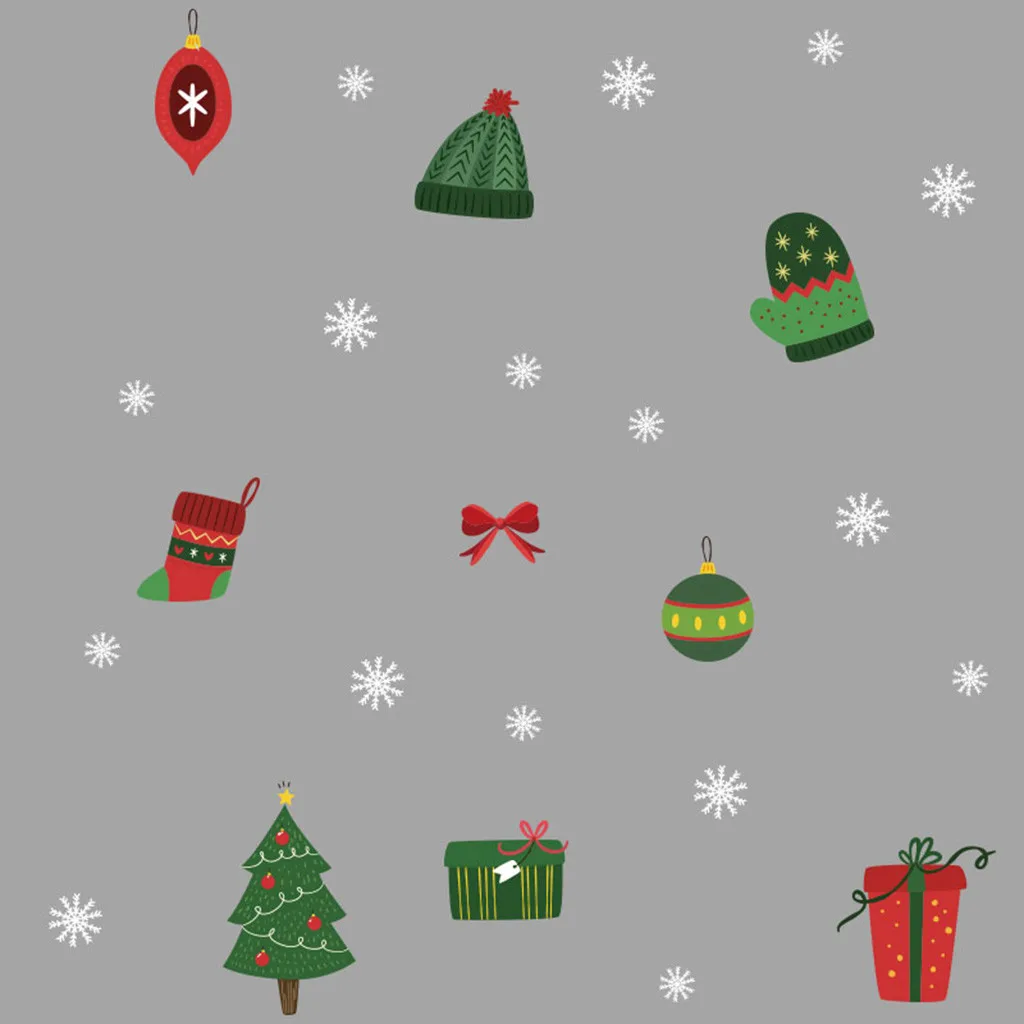 DIY рождественская Наклейка на стену Снежинка волнистая точка декор домашний