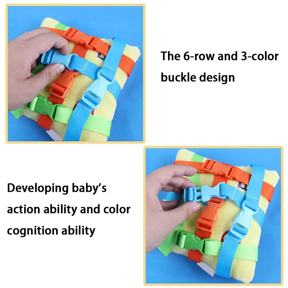 Монтессори Buckleing Toy Дети Базовая жизнь обучение мастерство Подушка цвет соответствия Pad детские дошкольные Обучающие Игрушки для раннего развития