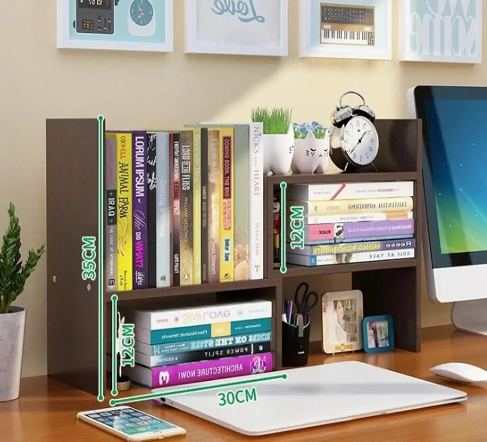 Книжная полка простая настольная детский Настольный стеллаж для хранения