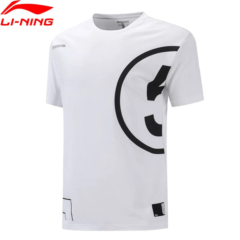 (Код Break) Li Ning Мужская баскетбольная футболка BAD FIVE дышащие футболки 100% хлопок