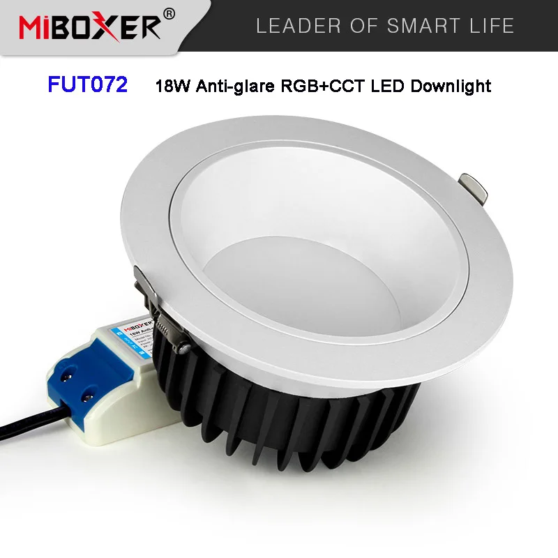 

Miboxer 18 Вт антибликовый RGB + CCT светодиодный светильник с регулируемой яркостью FUT072 AC100 ~ 240 В умный светодиодный потолочный светильник для поме...