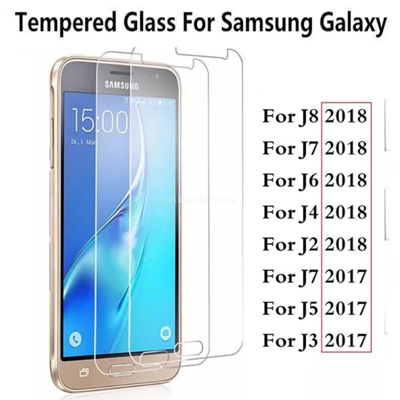 2 шт. Защитное стекло для экрана Samsung Galaxy Series J8 J7 J6 J5 J4 J3 J2 Pro 2017/2018|Защитные стёкла и