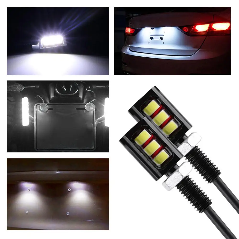 1 пара 12 В 3 Вт болт белый 5730 SMD светодиодных фонаря автомобильный мотоцикл