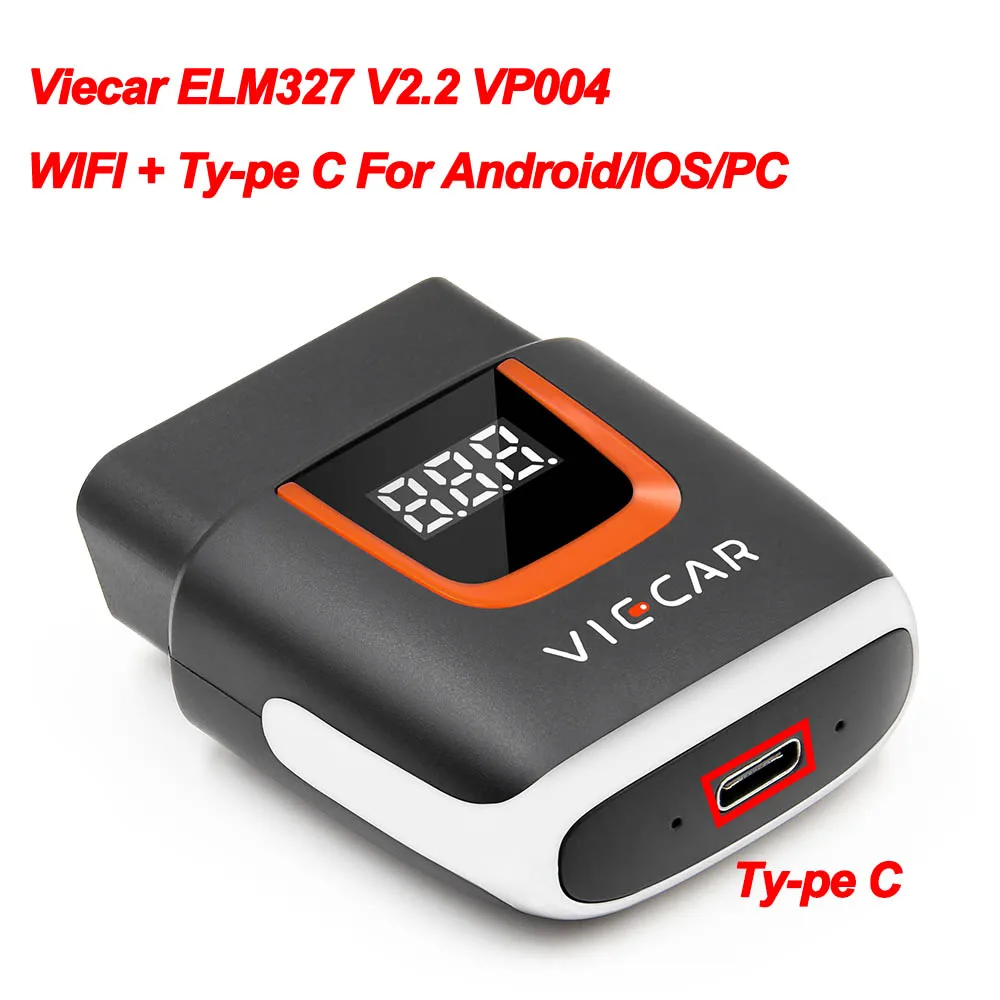 VP004 Viecar ELM 327 V2.2 считыватель кодов для Android/IOS OBD2 wifi Bluetooth 4,0 USB сканер ELM327 OBD 2 OBD2 автомобильный диагностический инструмент - Цвет: VP004