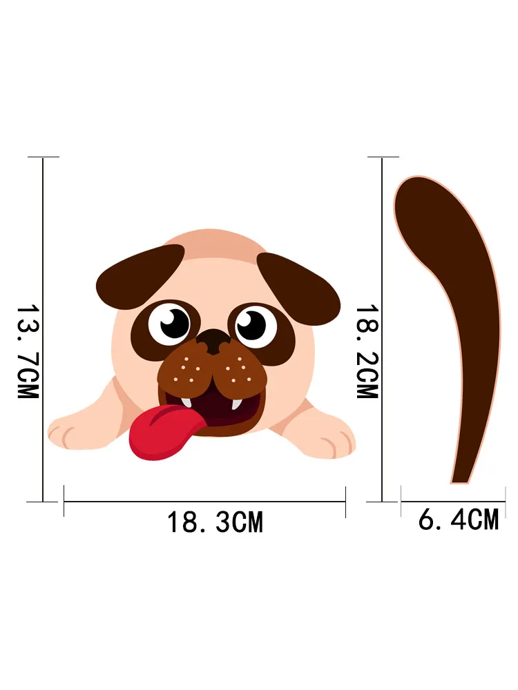 

ZTTZDY Cartoon Pattern Dog Dog Car Rear Window Decoration Sticker YJ3-0093