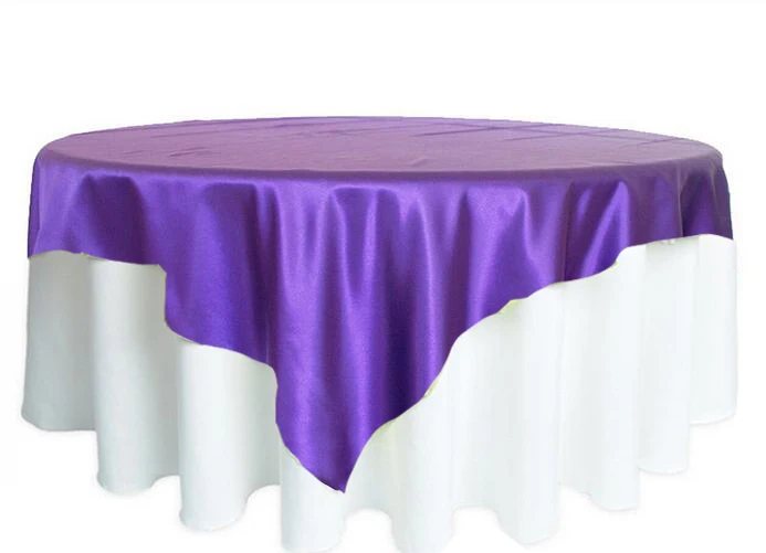 purple 1 шт. 5" x 57" атласная скатерть, скатерть для свадебной вечеринки, украшения для ресторана, банкета, 21 цвет - Цвет: purple
