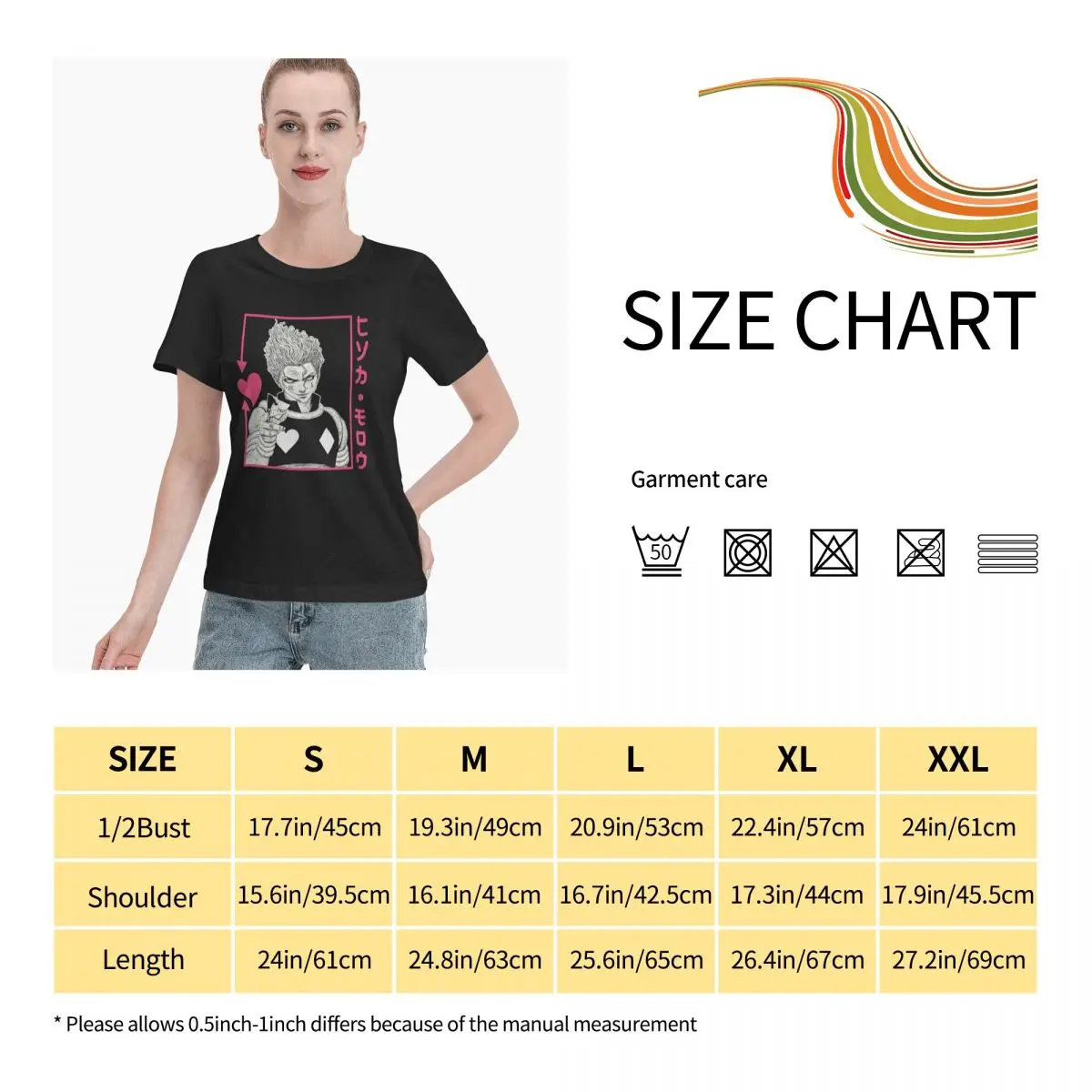 

Anime Fans Hisoka 4 womens T Shirts Soft and comfortable Short sleeveRound neck T-shirt